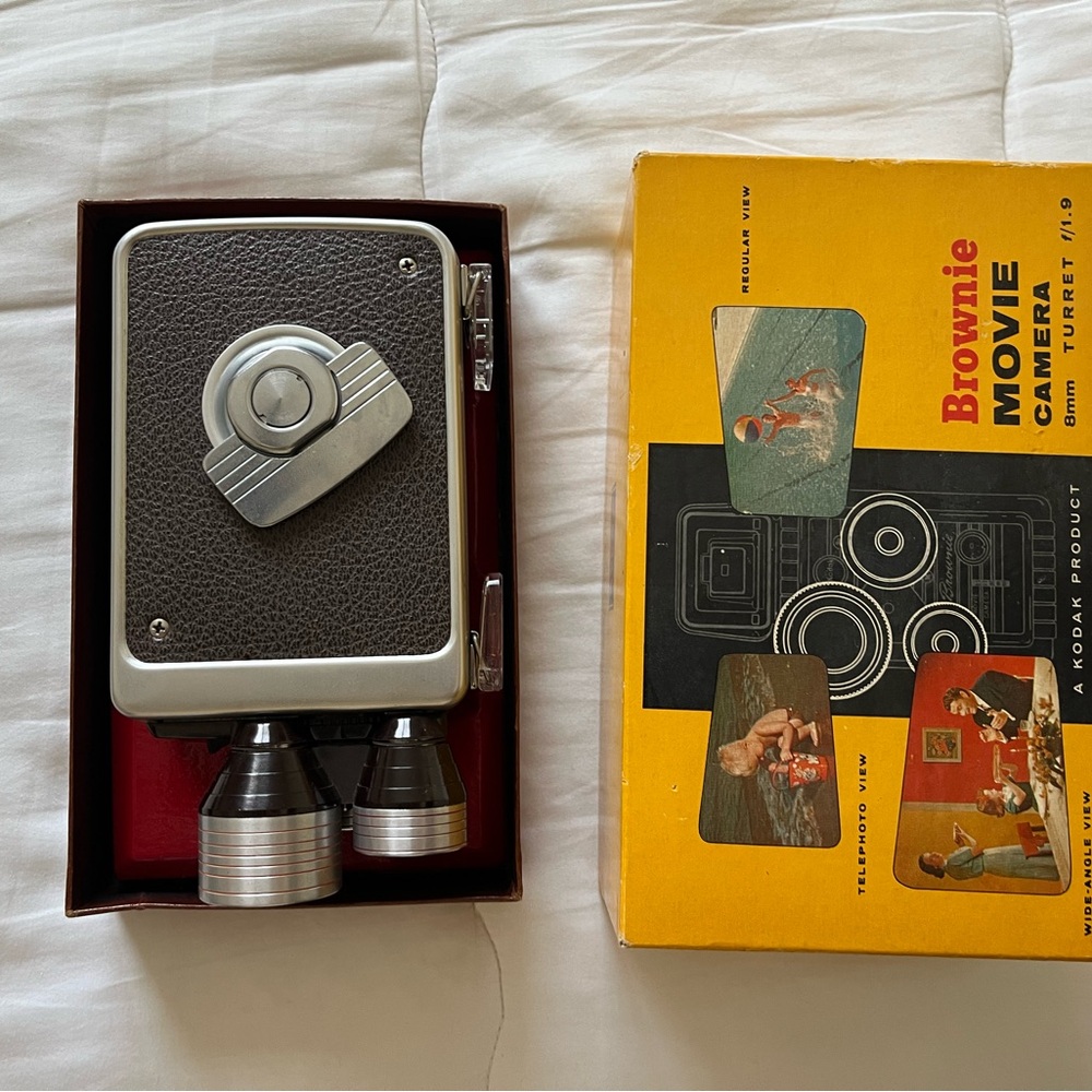 Kodak Movie Camera Box with Yellow and Brown Design